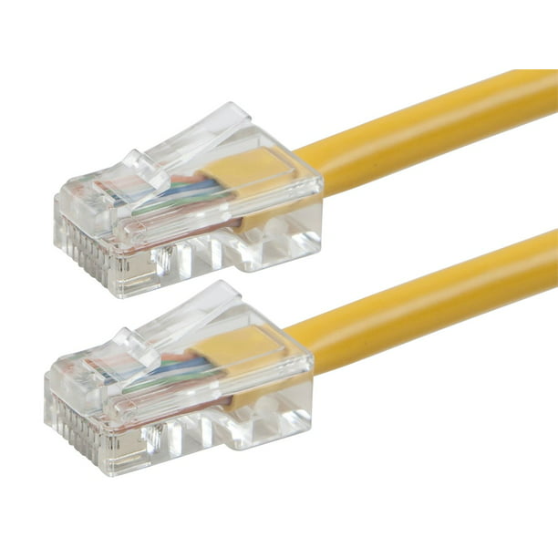 Cat 5e 5 Ft Patch Cable Lot Of 10 Rj45 Non Boot Yellow FREE Shipping